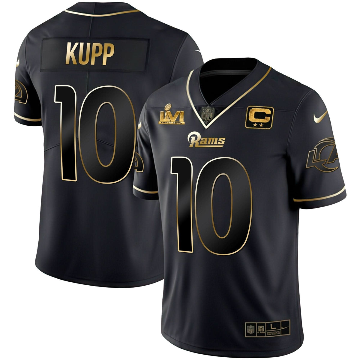 LAR Super Bowl LVI Black Gold Jersey