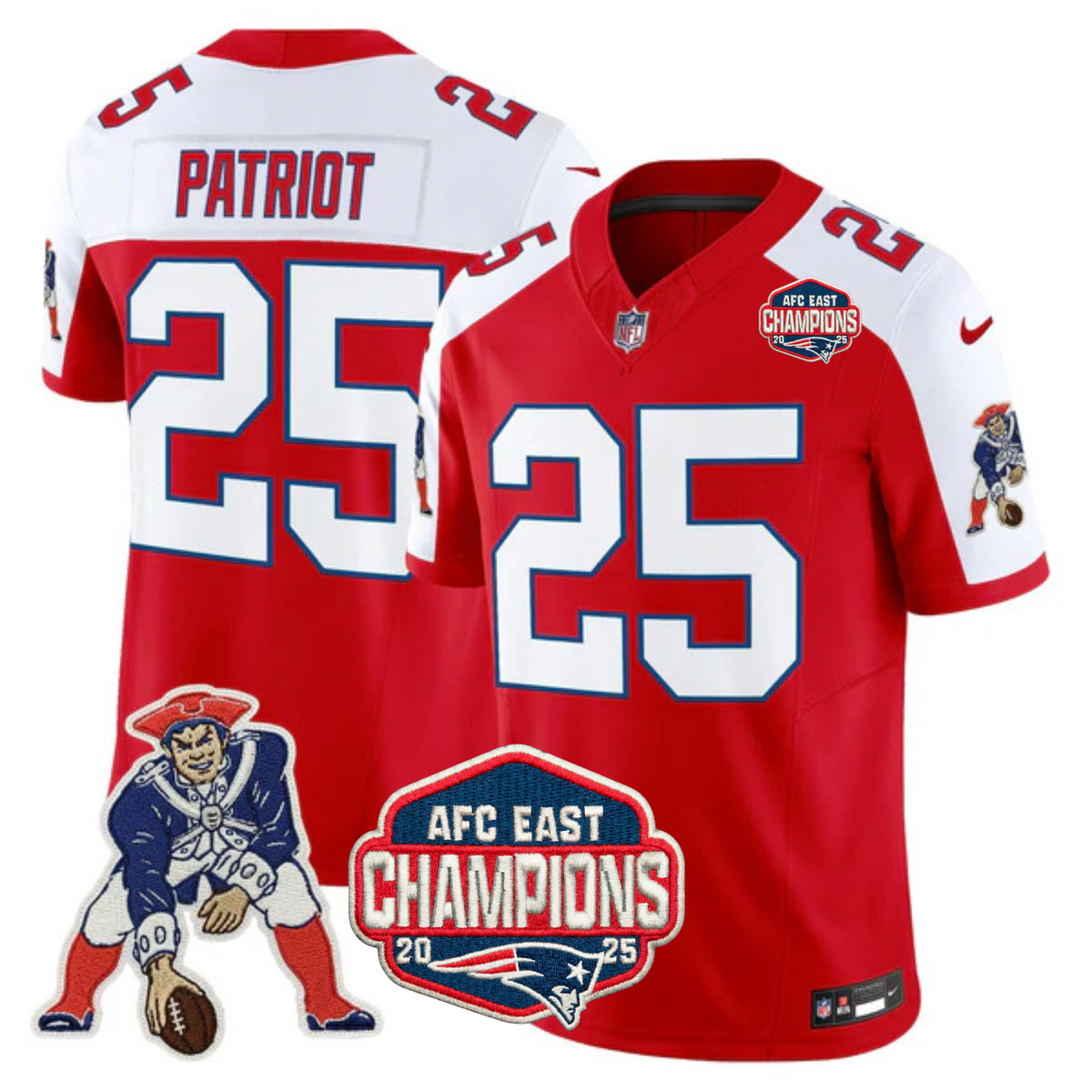 NE AFC East Champions Throwback Vapor Limited Jersey V2