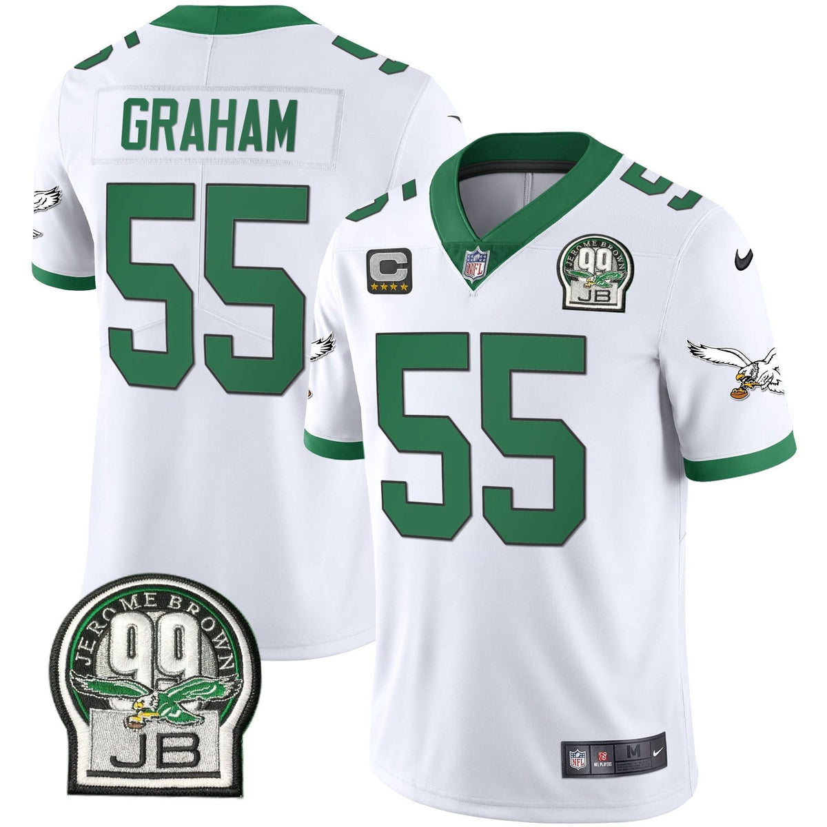 PHI Jerome Brown Retired Patch Gold & Kelly Jersey