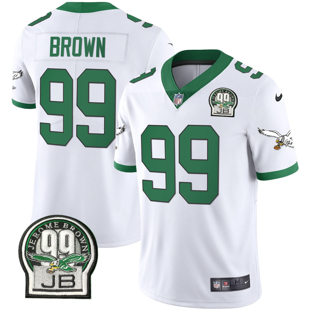 PHI Jerome Brown Retired Patch Gold & Kelly Jersey