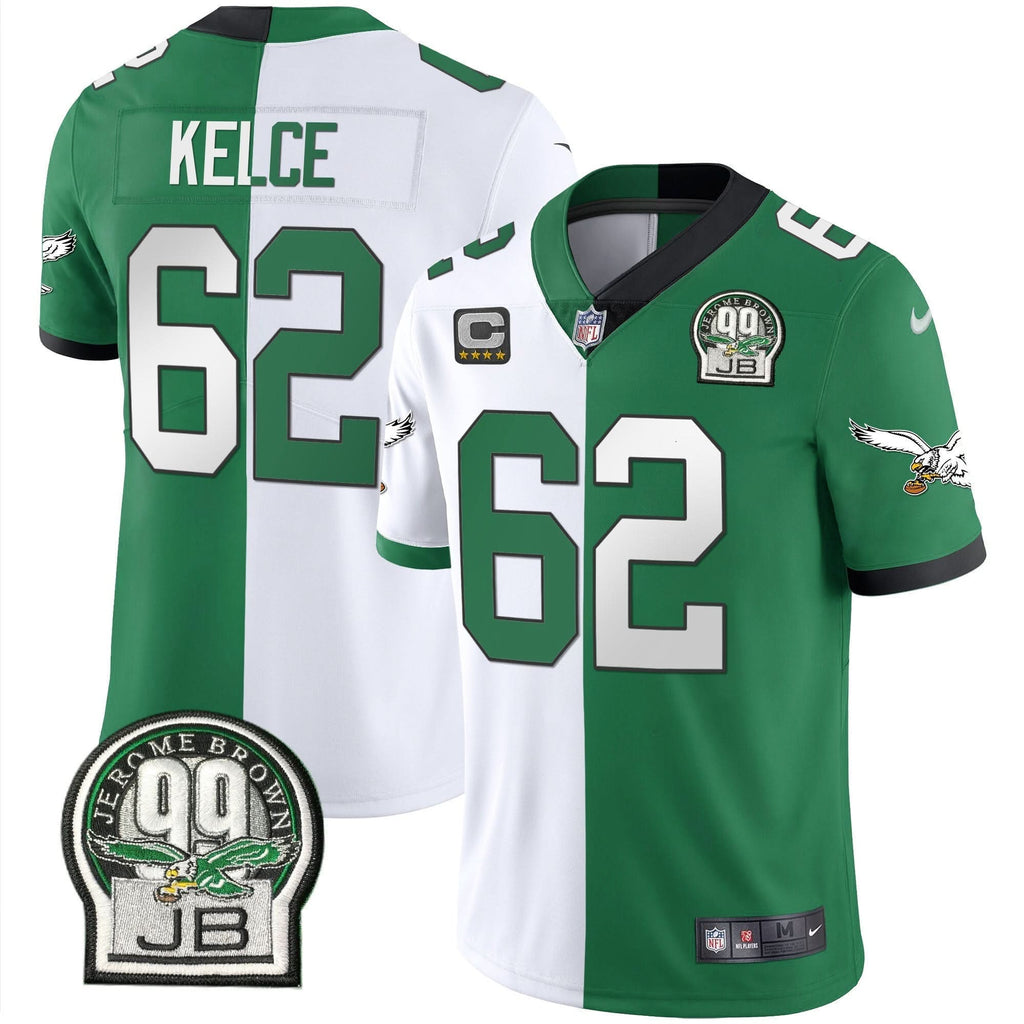 PHI Jerome Brown Retired Patch Gold & Kelly Jersey