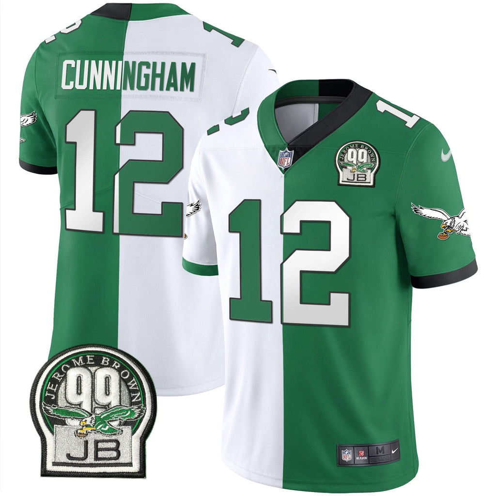 PHI Jerome Brown Retired Patch Gold & Kelly Jersey