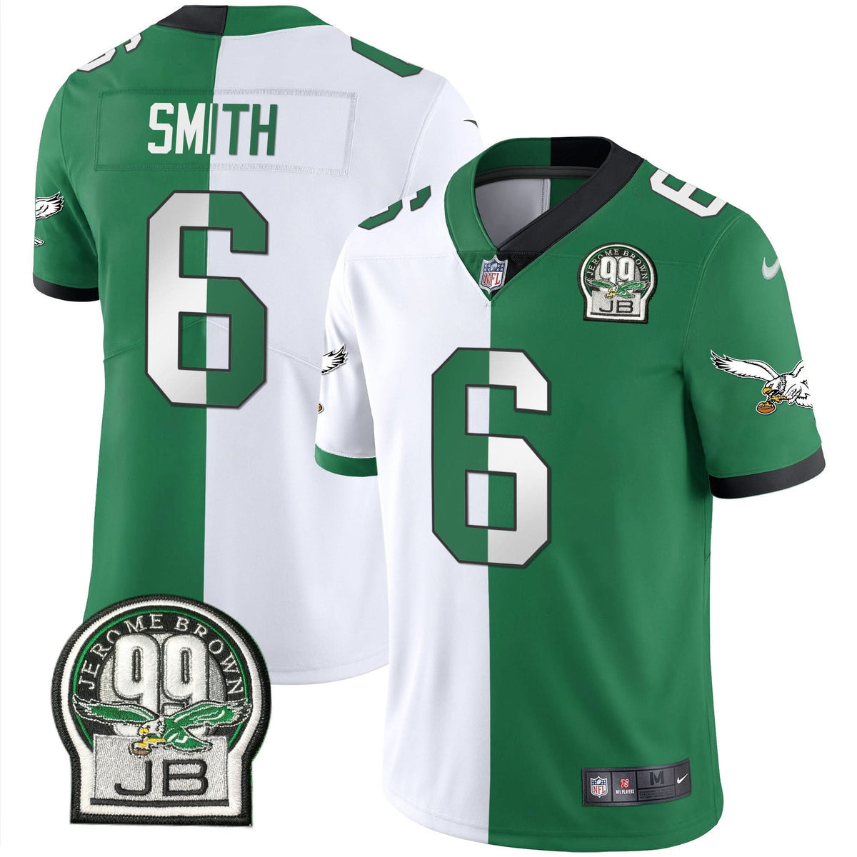 PHI Jerome Brown Retired Patch Gold & Kelly Jersey