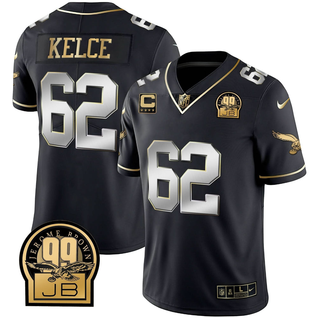 PHI Jerome Brown Retired Patch Gold & Kelly Jersey