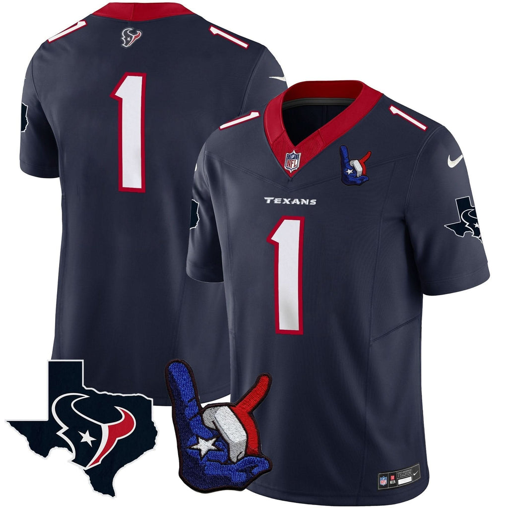 HT Hand Sign Throwing Up The H Vapor Jersey