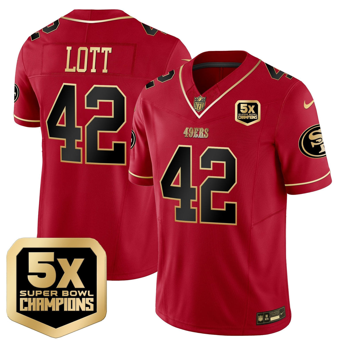 SF 5x Super Bowl Champions Vapor Limited Jersey - All Stitched