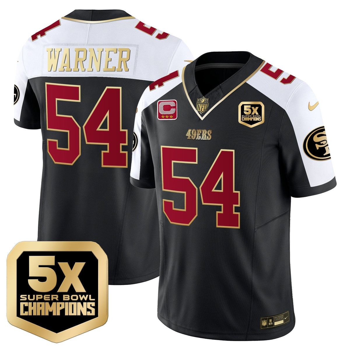 SF 5x Super Bowl Champions Vapor Limited Jersey - All Stitched