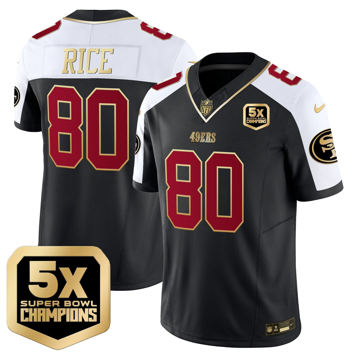SF 5x Super Bowl Champions Vapor Limited Jersey - All Stitched