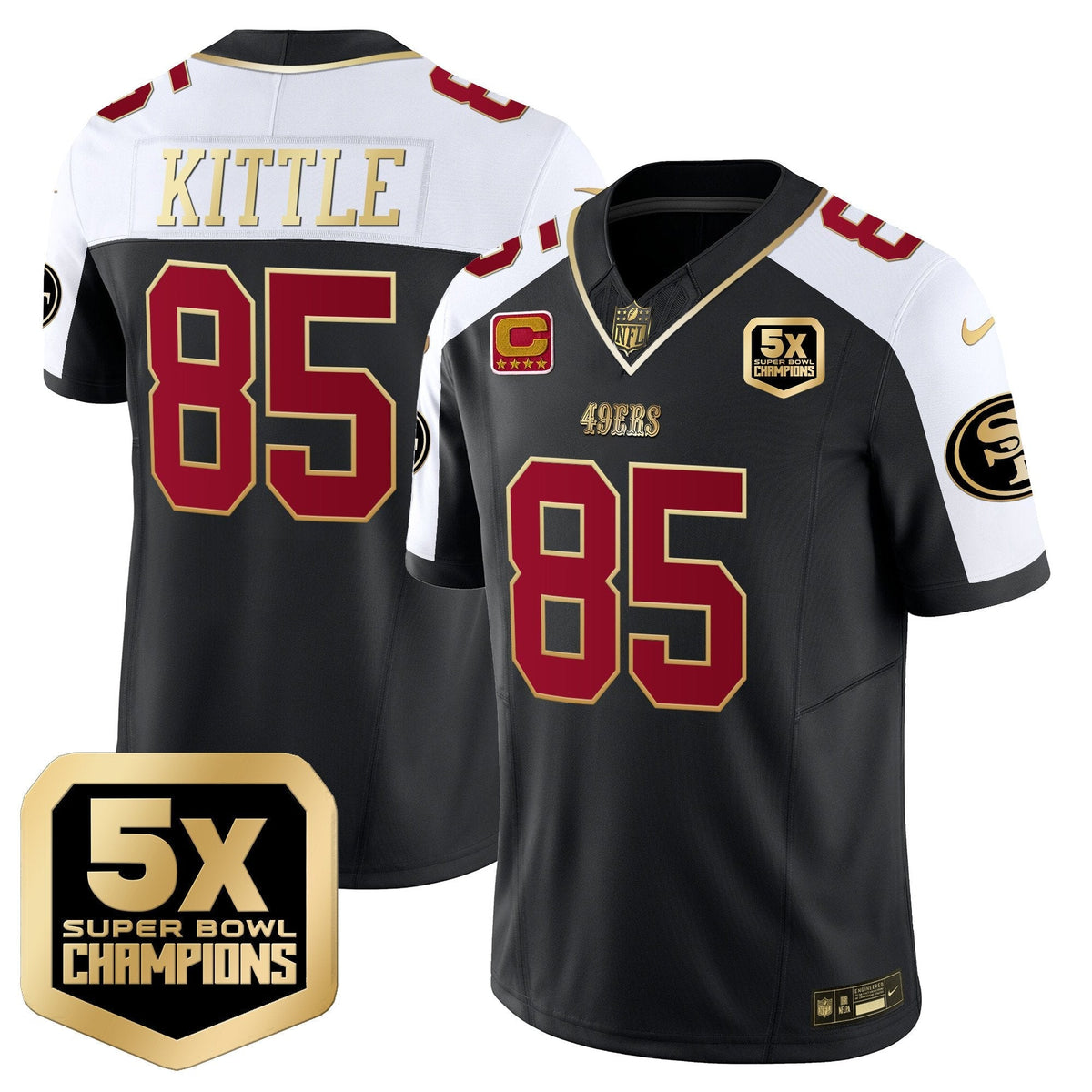 SF 5x Super Bowl Champions Vapor Limited Jersey - All Stitched