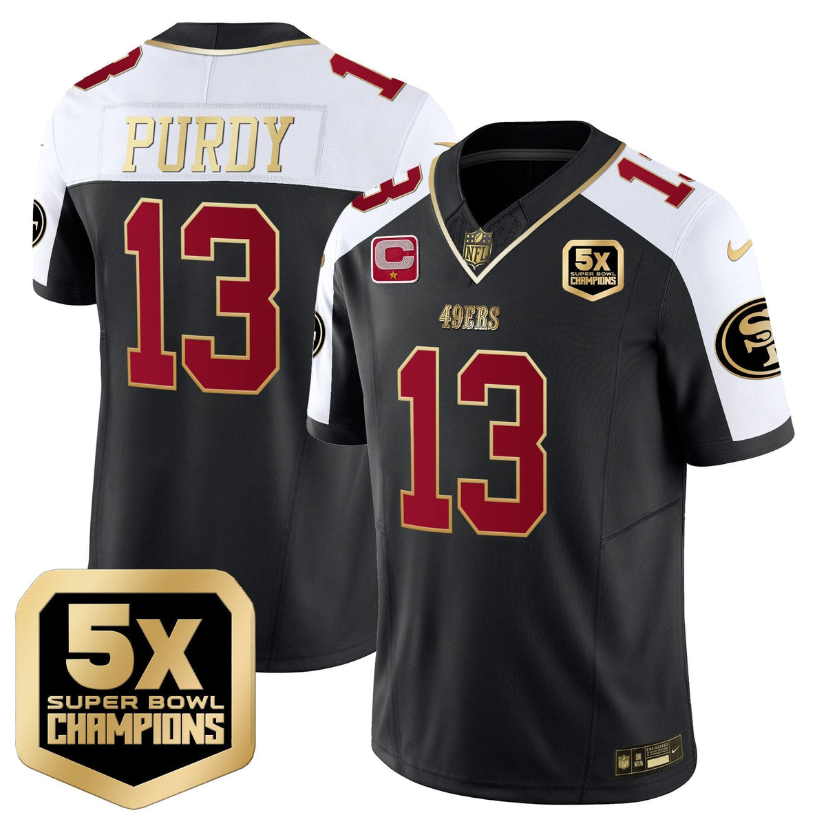 SF 5x Super Bowl Champions Vapor Limited Jersey - All Stitched