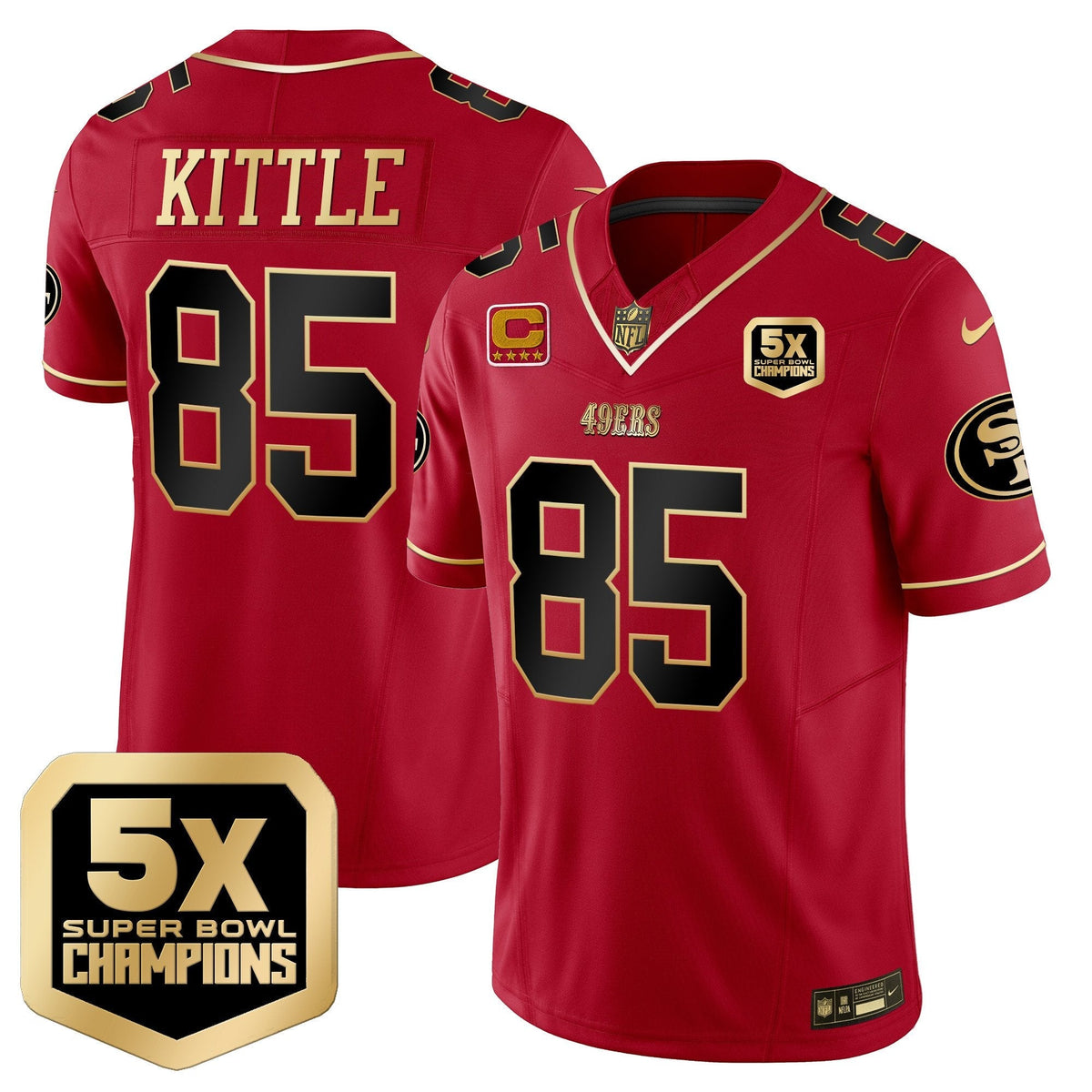 SF 5x Super Bowl Champions Vapor Limited Jersey - All Stitched