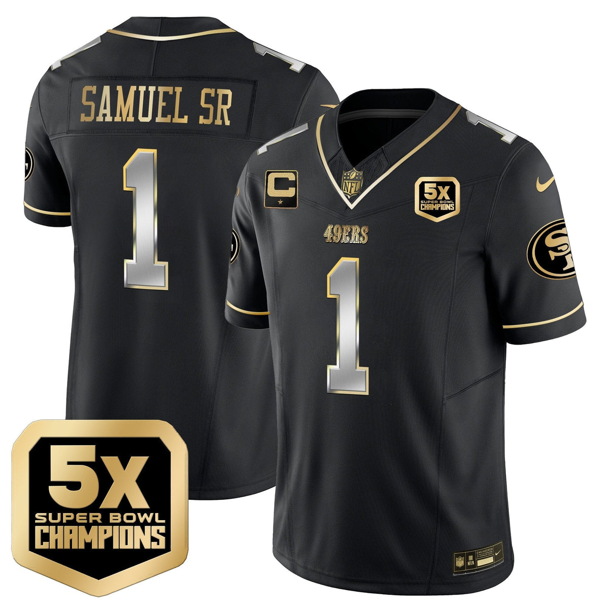 SF 5x Super Bowl Champions Vapor Limited Jersey - All Stitched
