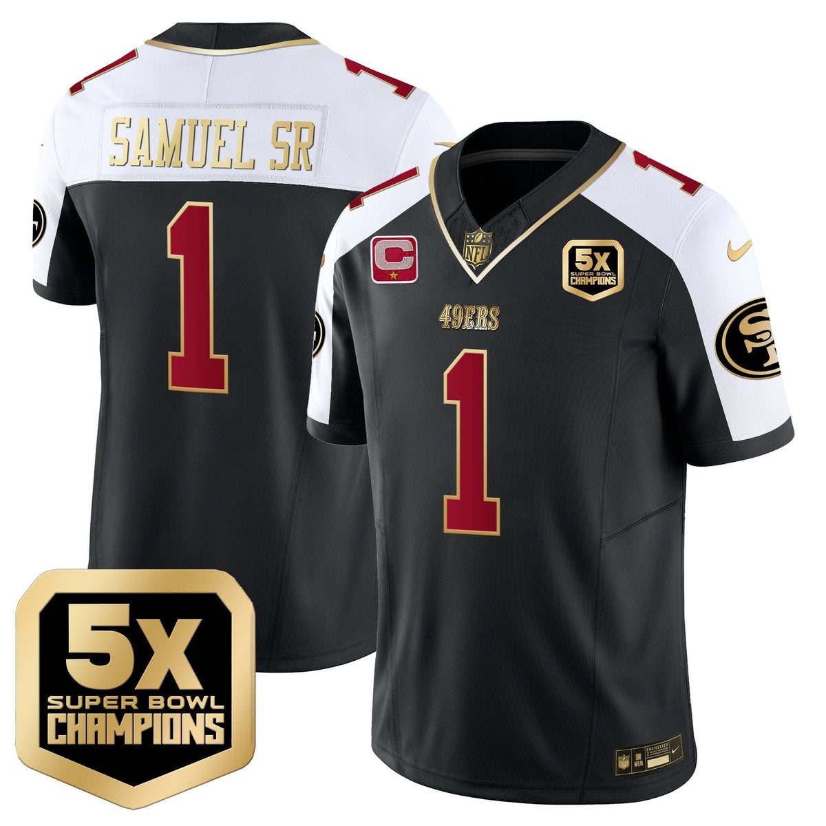 SF 5x Super Bowl Champions Vapor Limited Jersey - All Stitched
