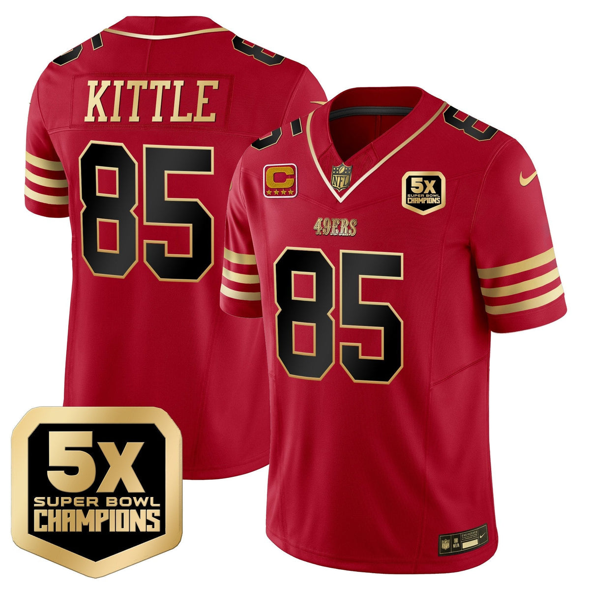 SF 5x Super Bowl Champions Vapor Limited Jersey - All Stitched