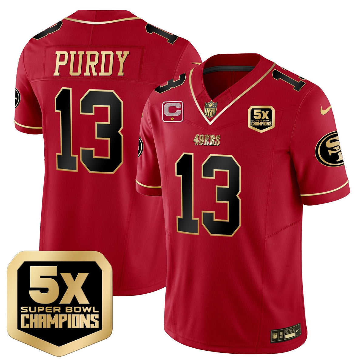 SF 5x Super Bowl Champions Vapor Limited Jersey - All Stitched