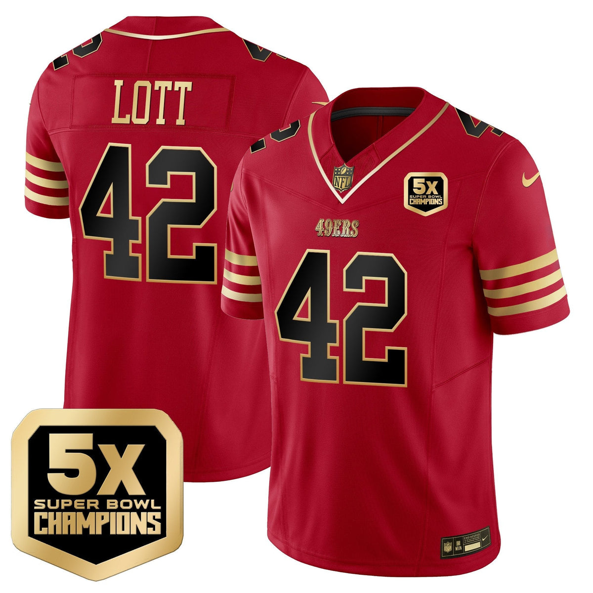 SF 5x Super Bowl Champions Vapor Limited Jersey - All Stitched