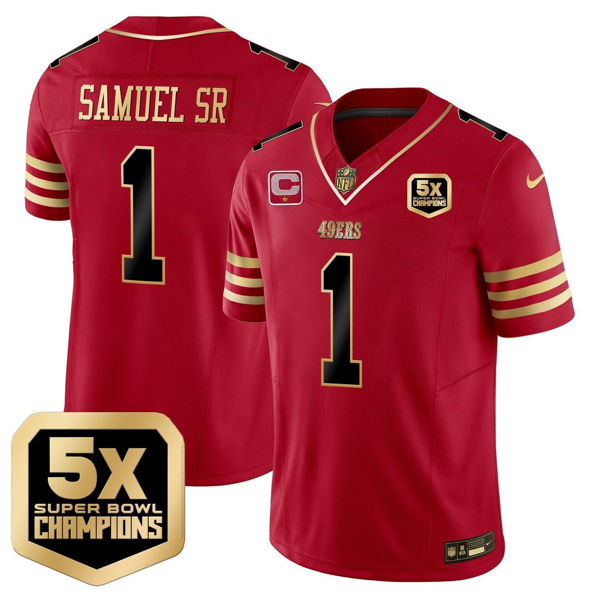 SF 5x Super Bowl Champions Vapor Limited Jersey - All Stitched
