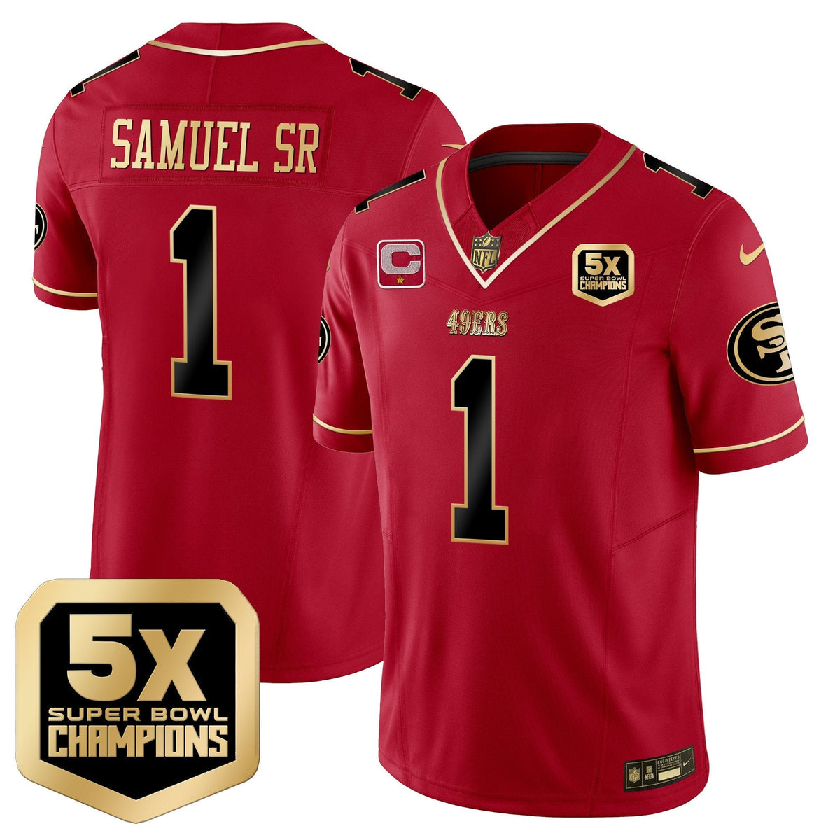 SF 5x Super Bowl Champions Vapor Limited Jersey - All Stitched