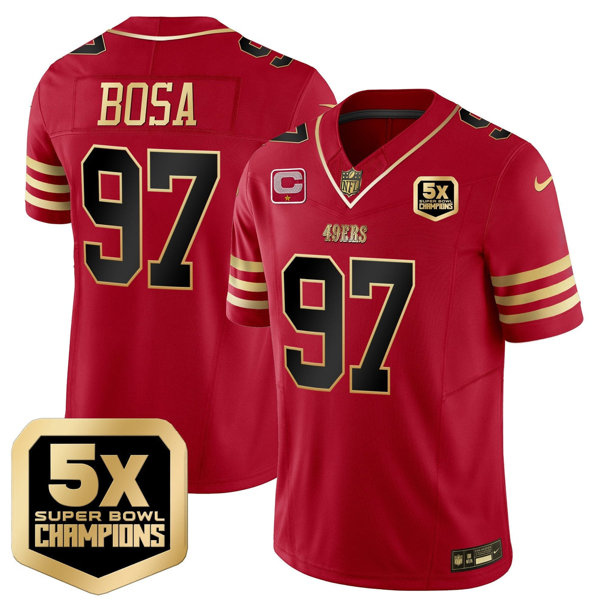 SF 5x Super Bowl Champions Vapor Limited Jersey - All Stitched