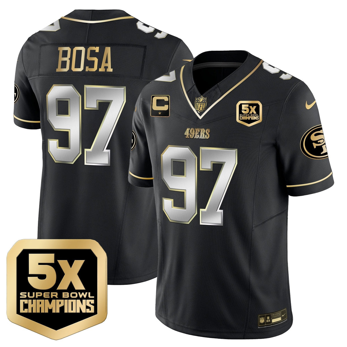 SF 5x Super Bowl Champions Vapor Limited Jersey - All Stitched