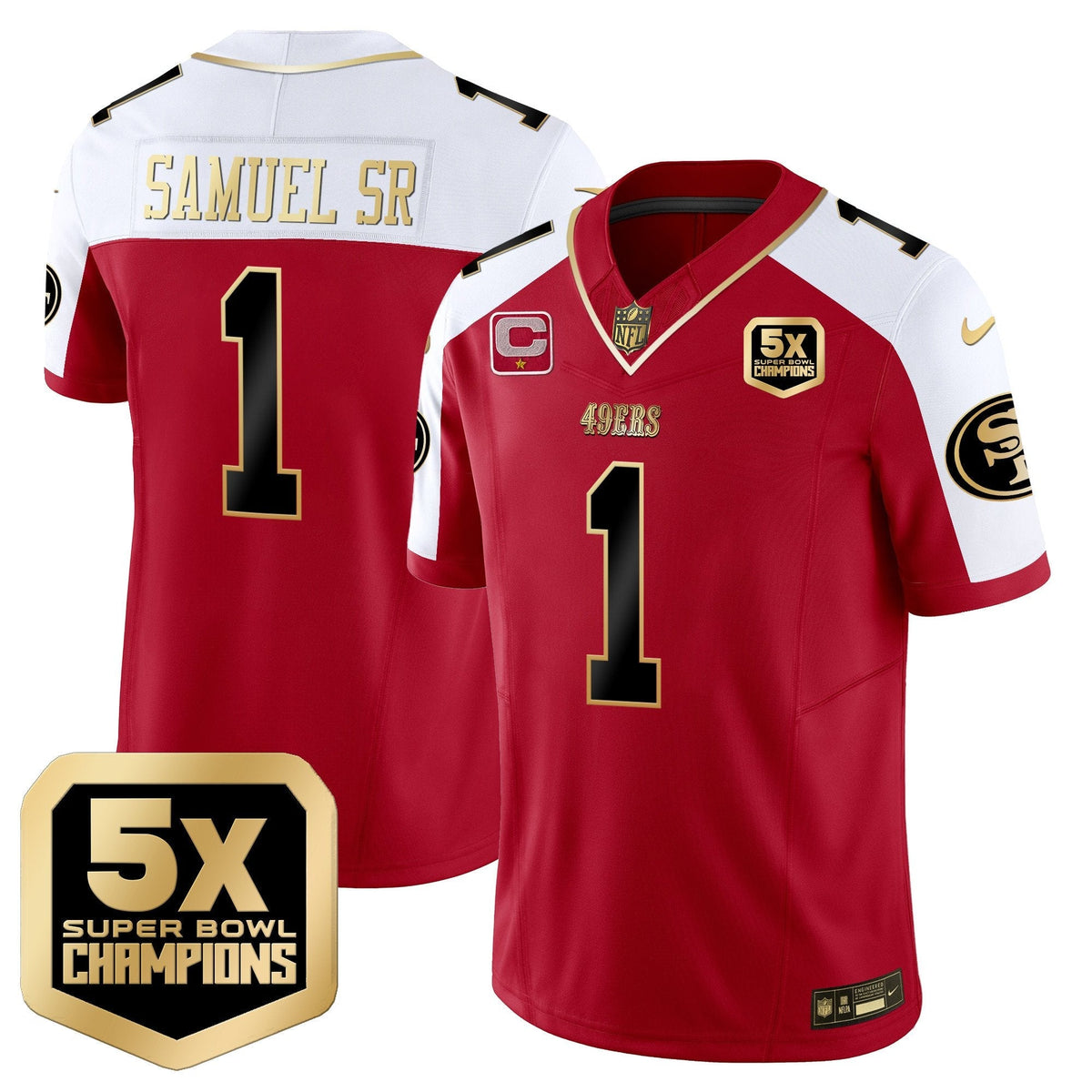 SF 5x Super Bowl Champions Vapor Limited Jersey - All Stitched