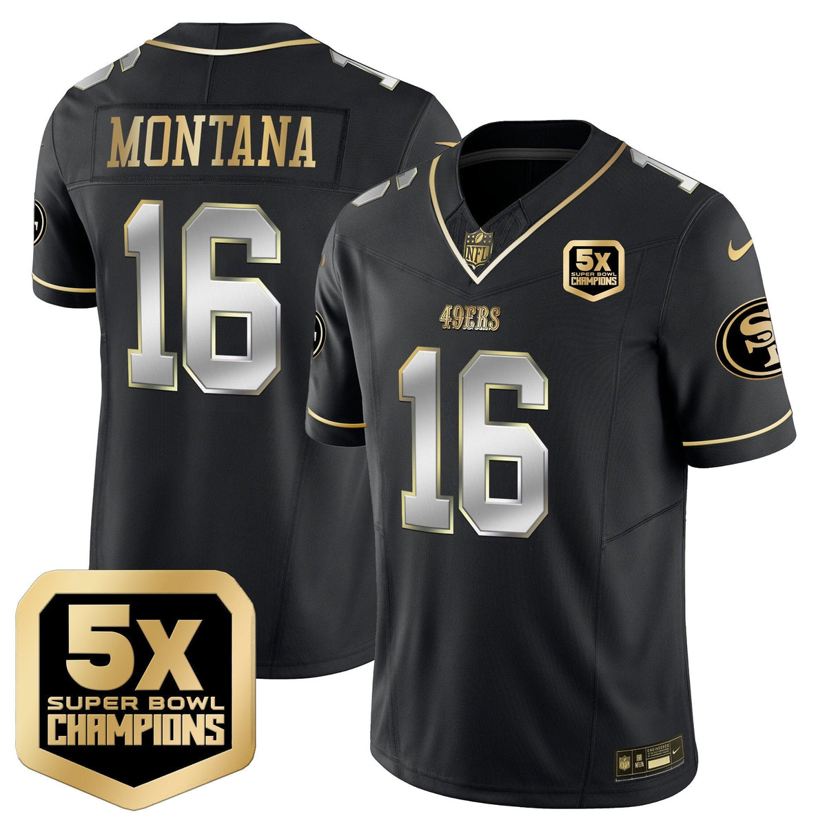SF 5x Super Bowl Champions Vapor Limited Jersey - All Stitched