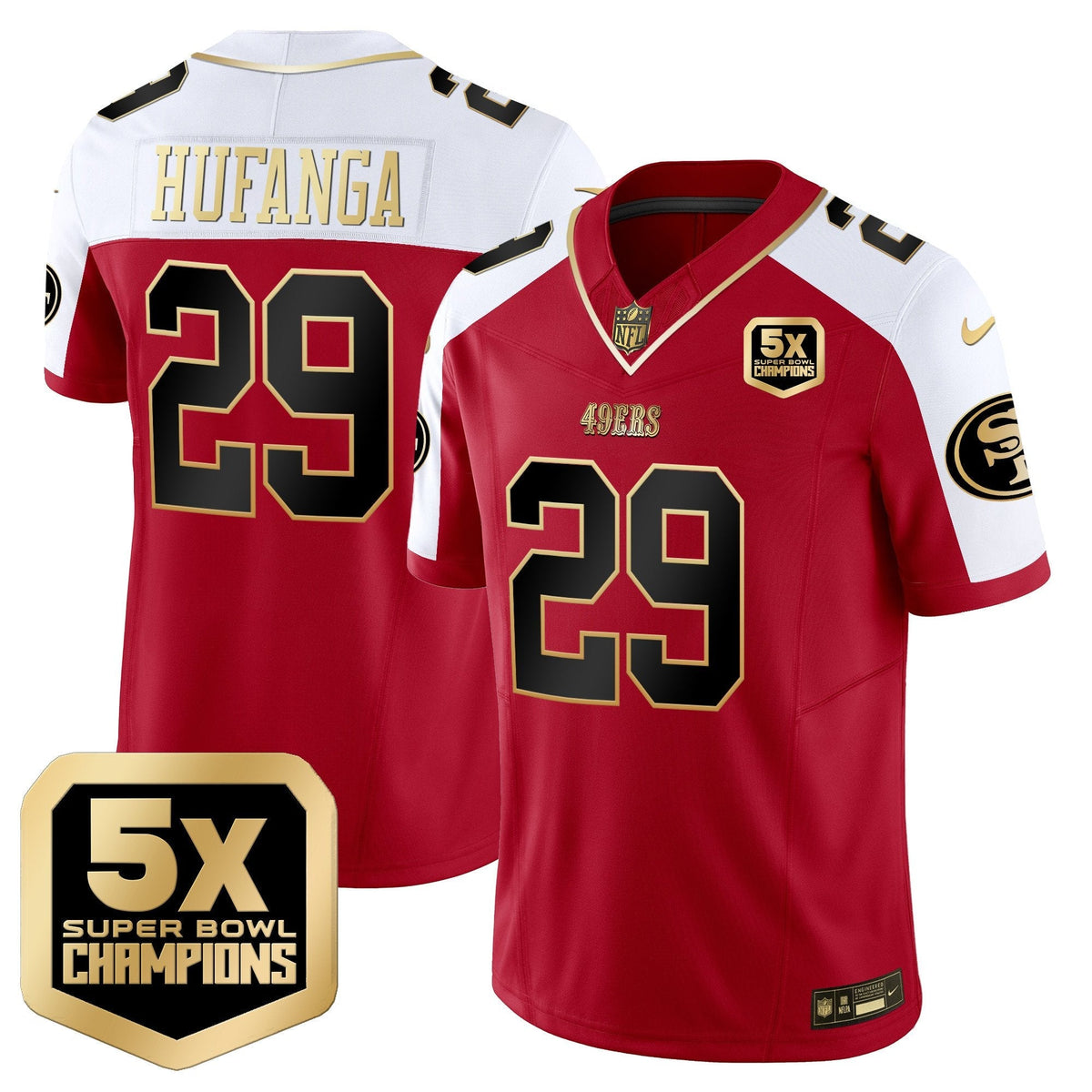 SF 5x Super Bowl Champions Vapor Limited Jersey - All Stitched