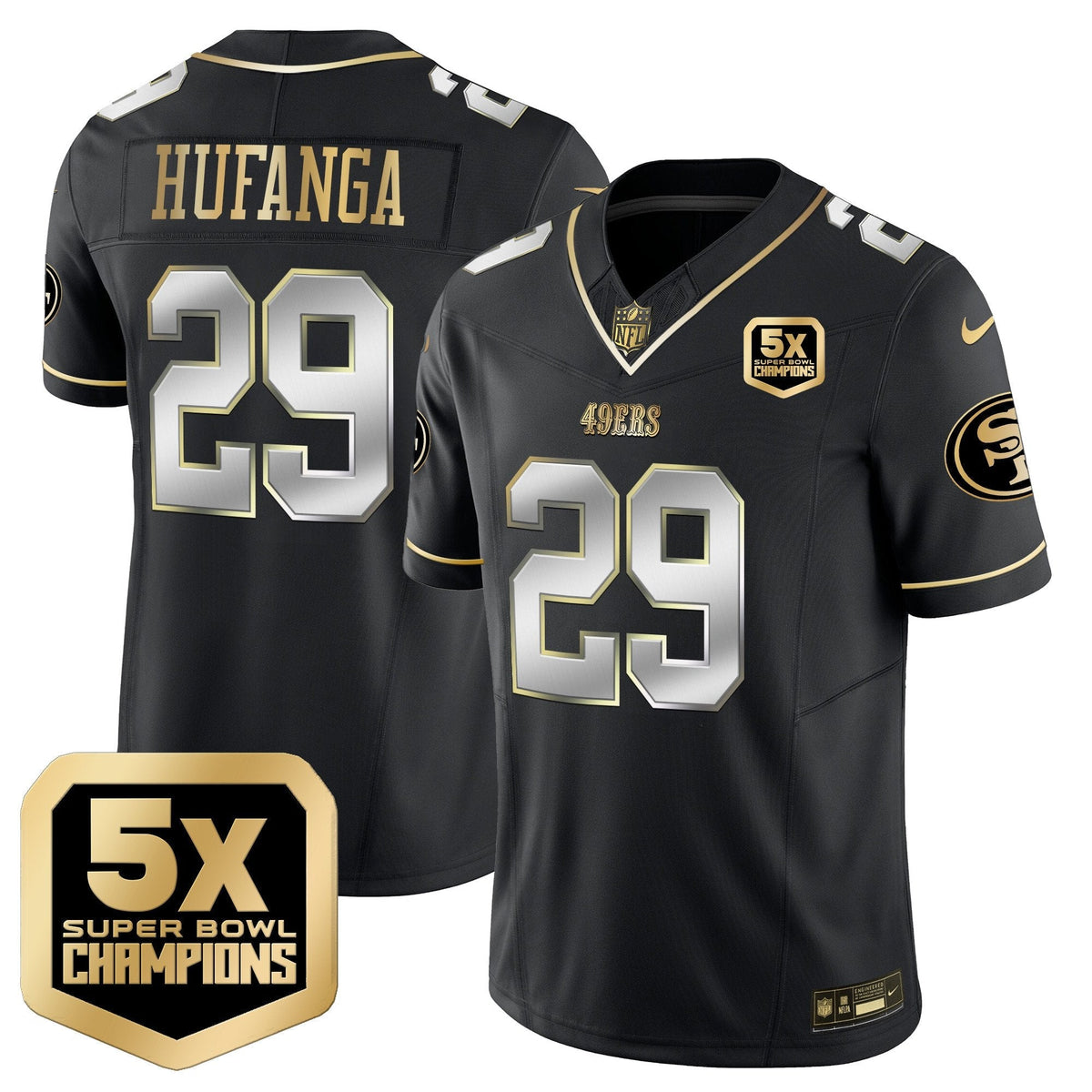 SF 5x Super Bowl Champions Vapor Limited Jersey - All Stitched