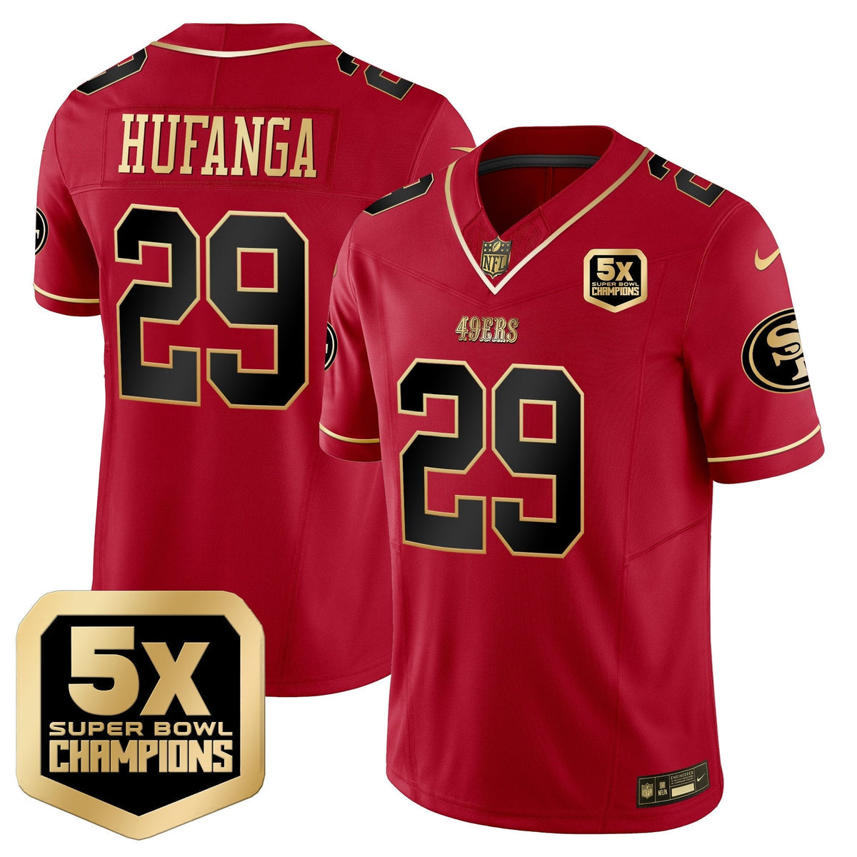 SF 5x Super Bowl Champions Vapor Limited Jersey - All Stitched