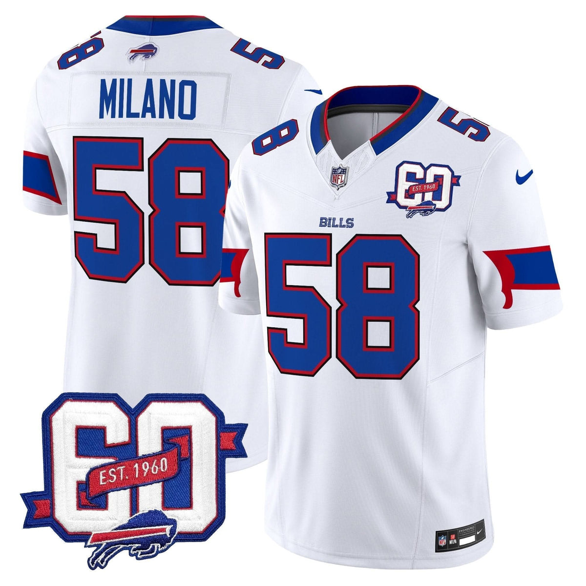 BUF 60th Anniversary Patch Vapor Limited Jersey