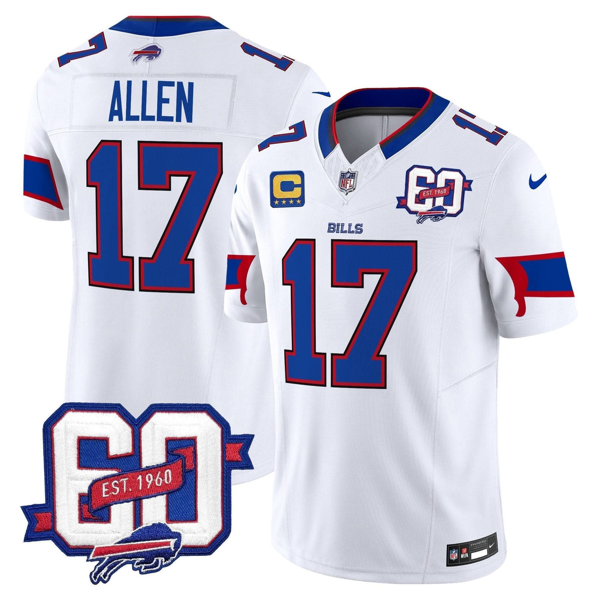 BUF 60th Anniversary Patch Vapor Limited Jersey