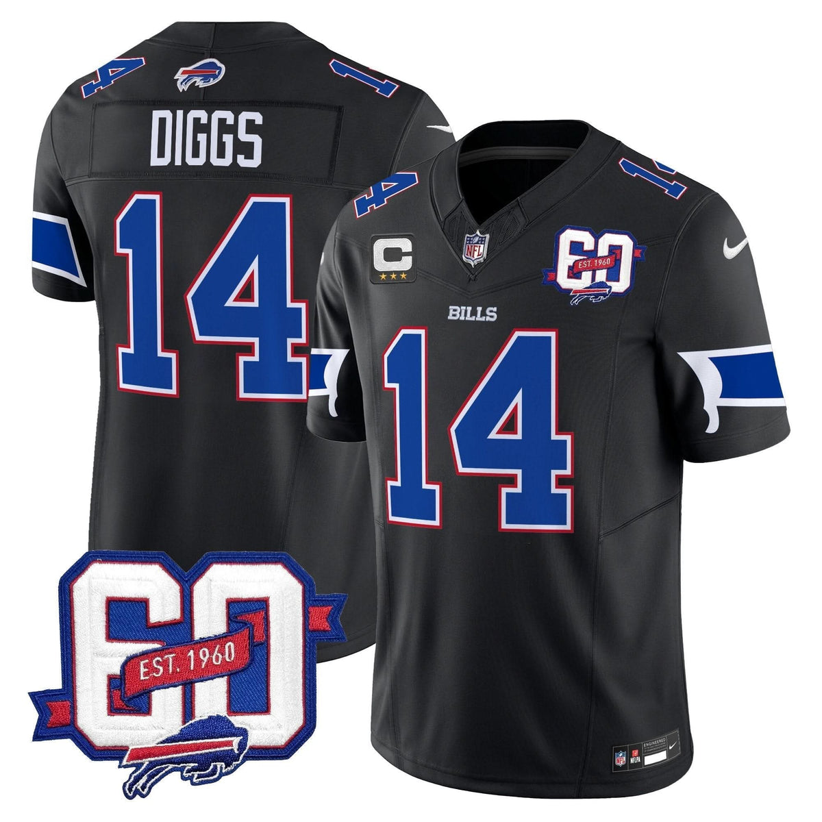 BUF 60th Anniversary Patch Vapor Limited Jersey