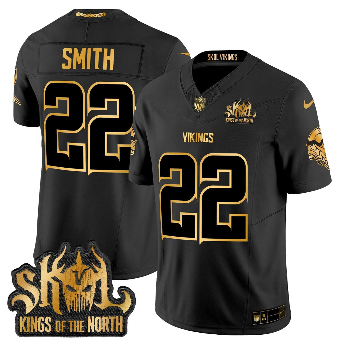 MV 2024 Winter Warrior Skol Patch Gold Vapor Limited Jersey