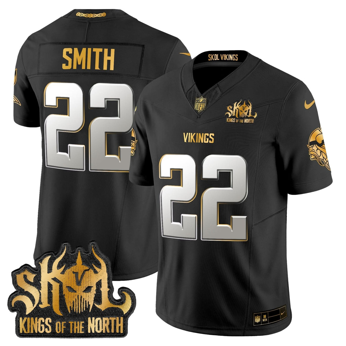 MV 2024 Winter Warrior Skol Patch Gold Vapor Limited Jersey