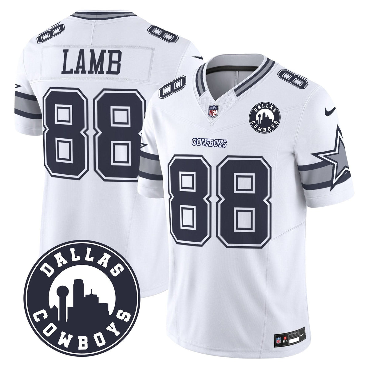 DAL "Dallas City" Patch Vapor Limited Jersey