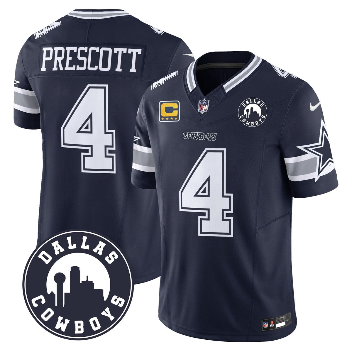 DAL "Dallas City" Patch Vapor Limited Jersey