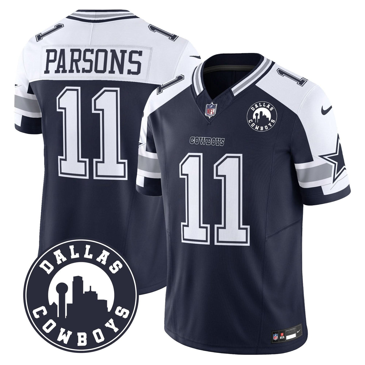 DAL "Dallas City" Patch Vapor Limited Jersey