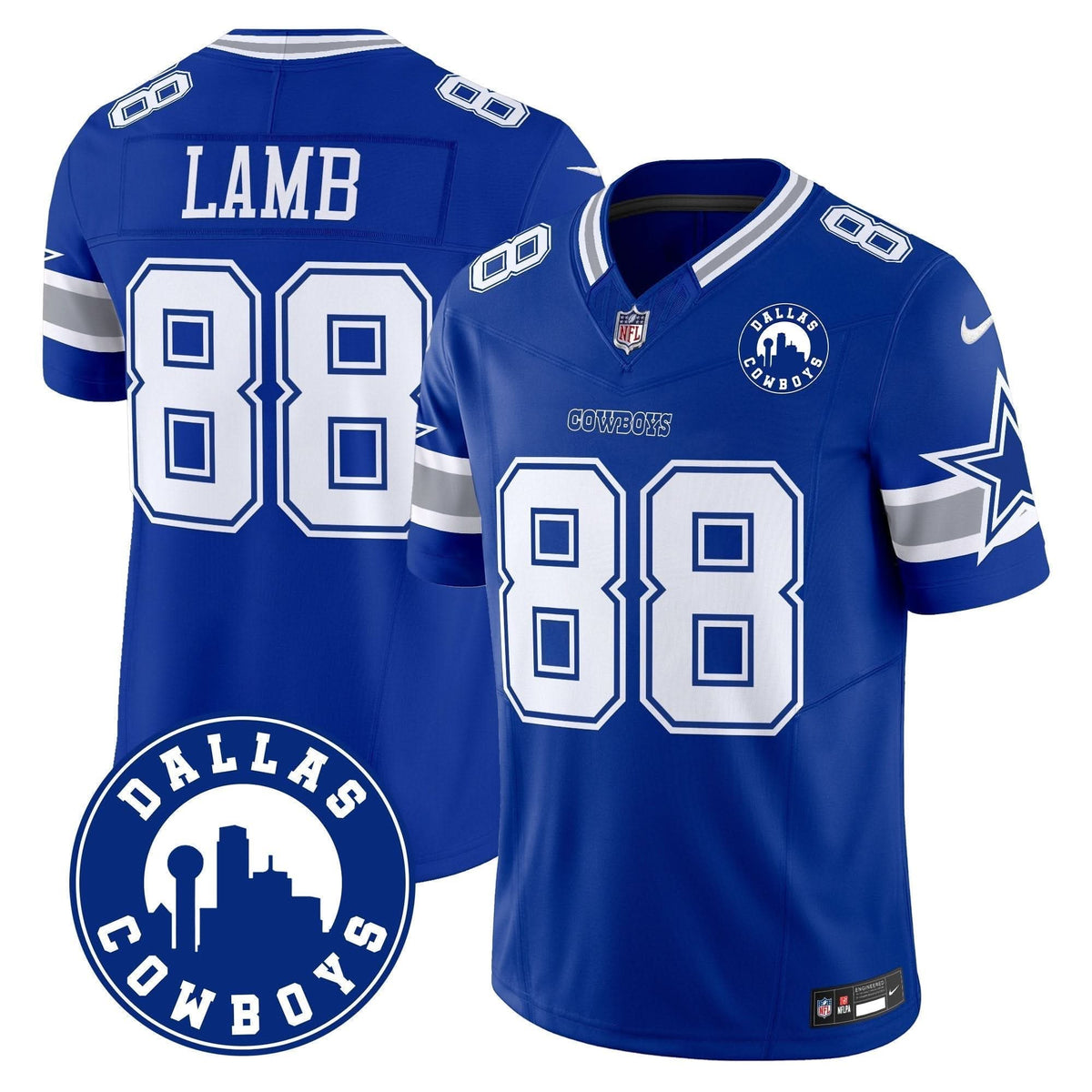 DAL "Dallas City" Patch Vapor Limited Jersey