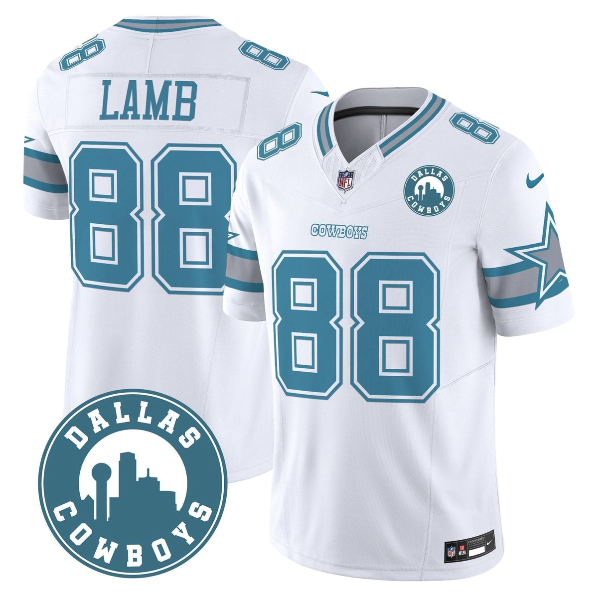 DAL "Dallas City" Patch Vapor Limited Jersey