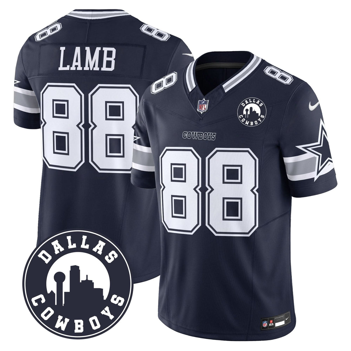 DAL "Dallas City" Patch Vapor Limited Jersey