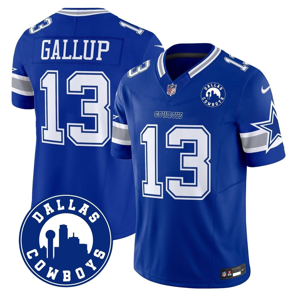 DAL "Dallas City" Patch Vapor Limited Jersey