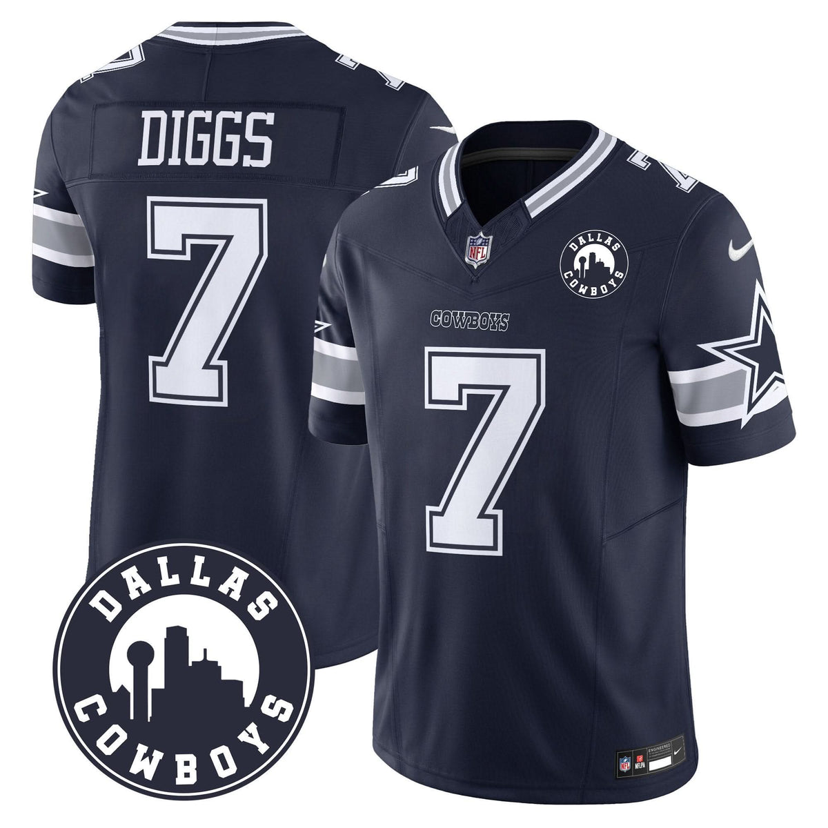 DAL "Dallas City" Patch Vapor Limited Jersey