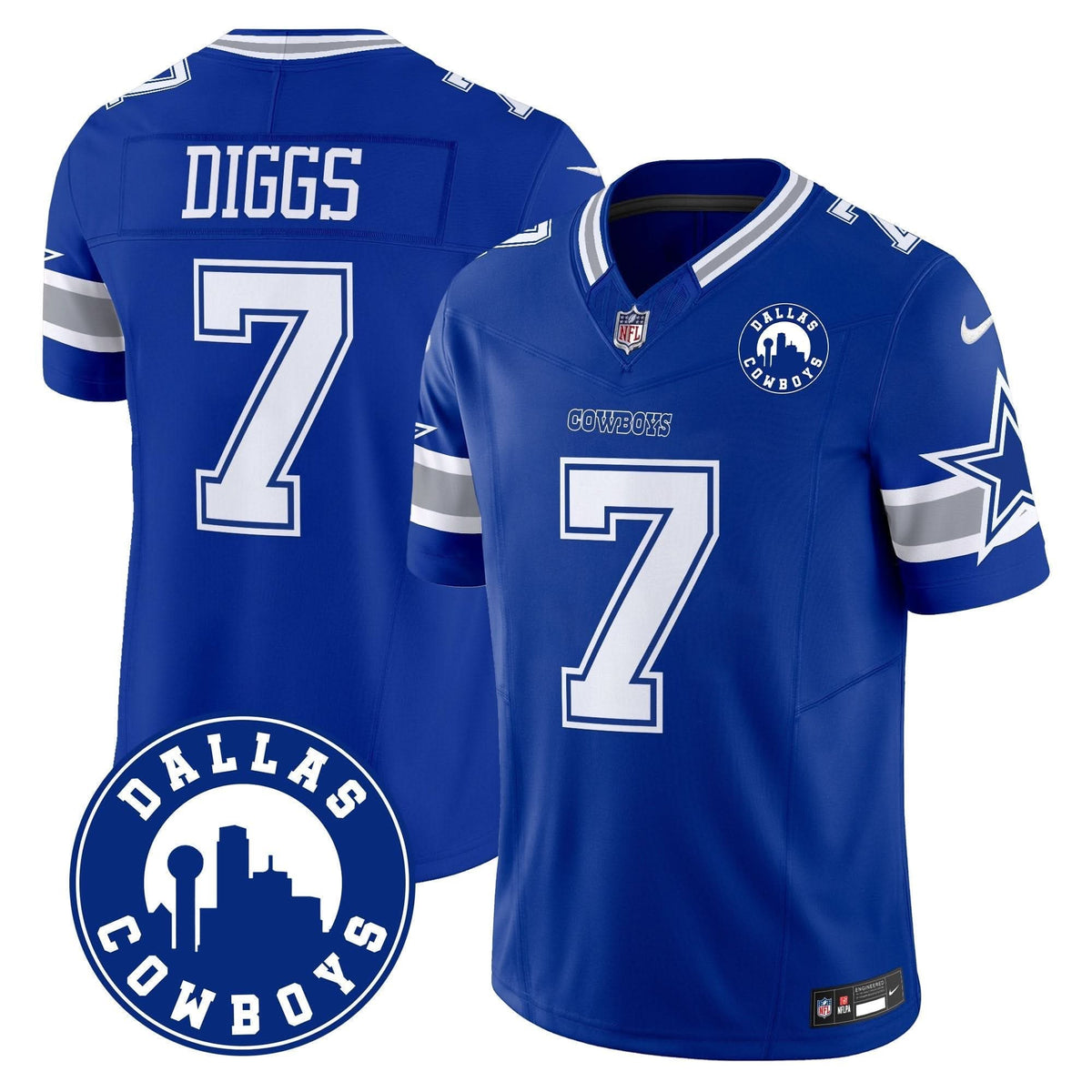 DAL "Dallas City" Patch Vapor Limited Jersey