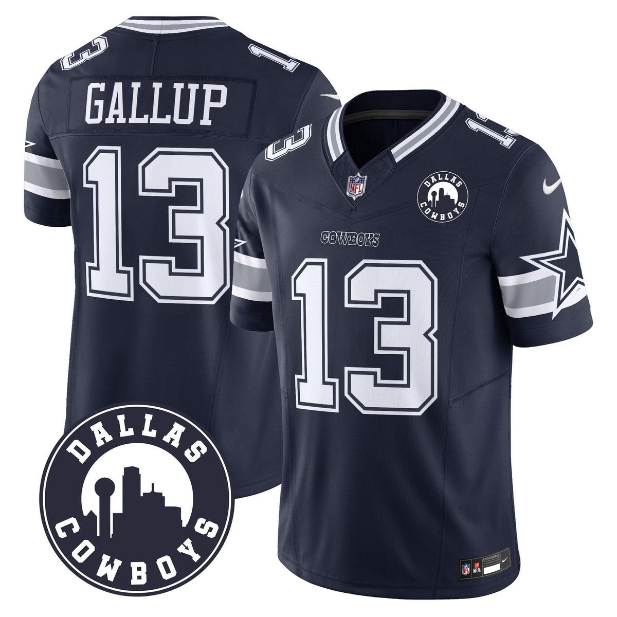 DAL "Dallas City" Patch Vapor Limited Jersey