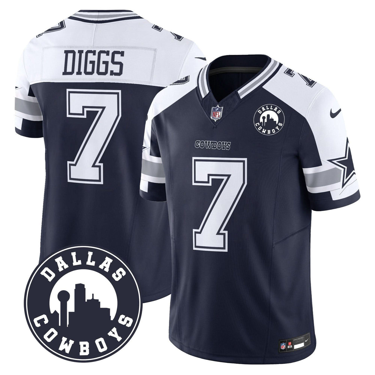 DAL "Dallas City" Patch Vapor Limited Jersey