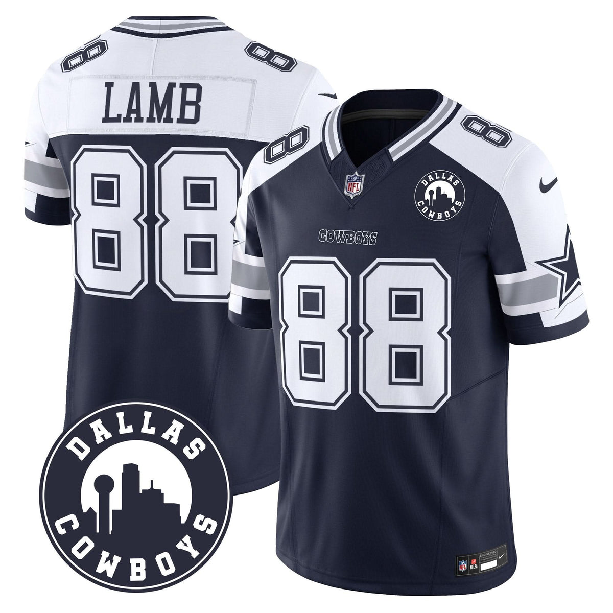 DAL "Dallas City" Patch Vapor Limited Jersey