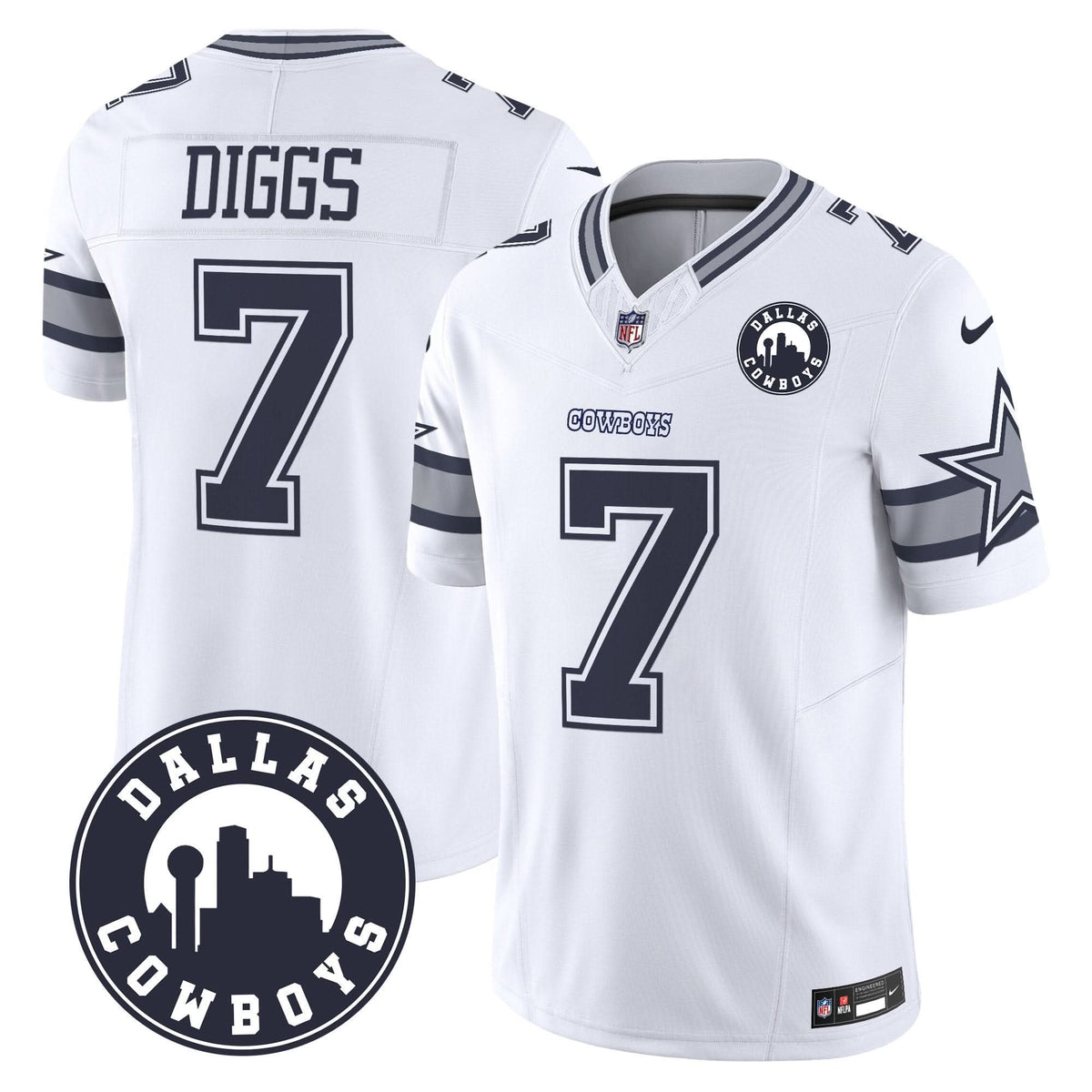 DAL "Dallas City" Patch Vapor Limited Jersey