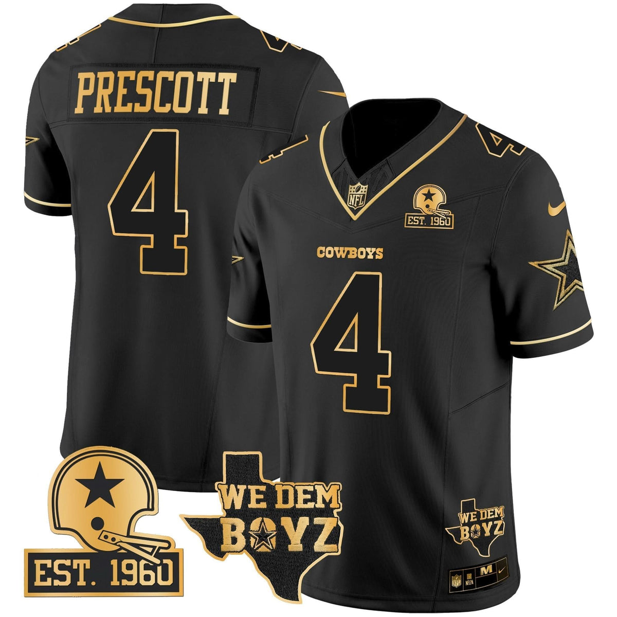 DAL Est. 1960 & We Dem Boyz Patch Gold Vapor Limited Jersey V2