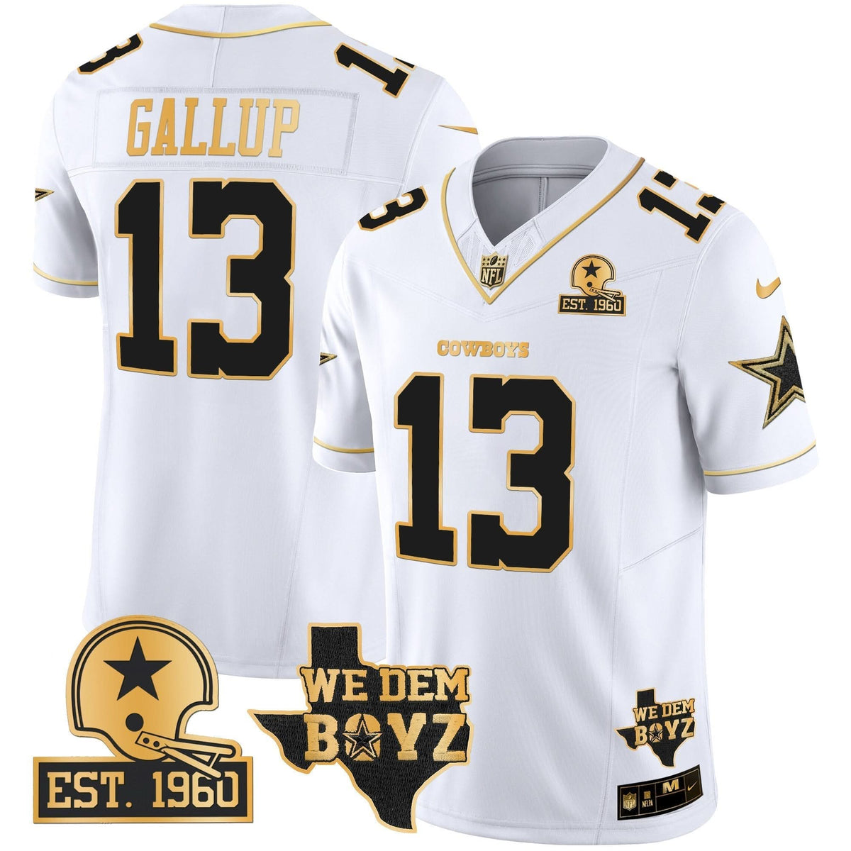 DAL Est. 1960 & We Dem Boyz Patch Gold Vapor Limited Jersey V2