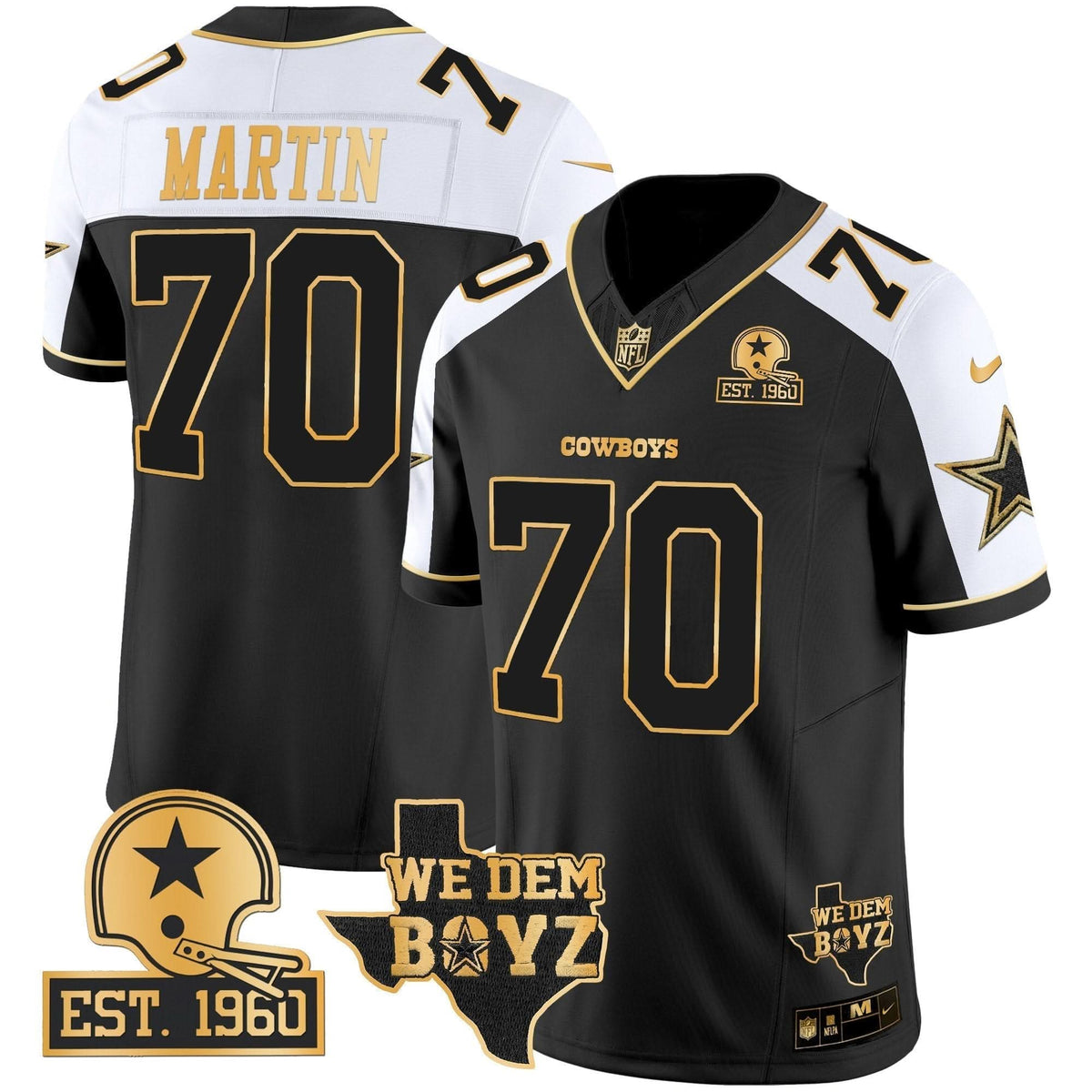DAL Est. 1960 & We Dem Boyz Patch Gold Vapor Limited Jersey V2
